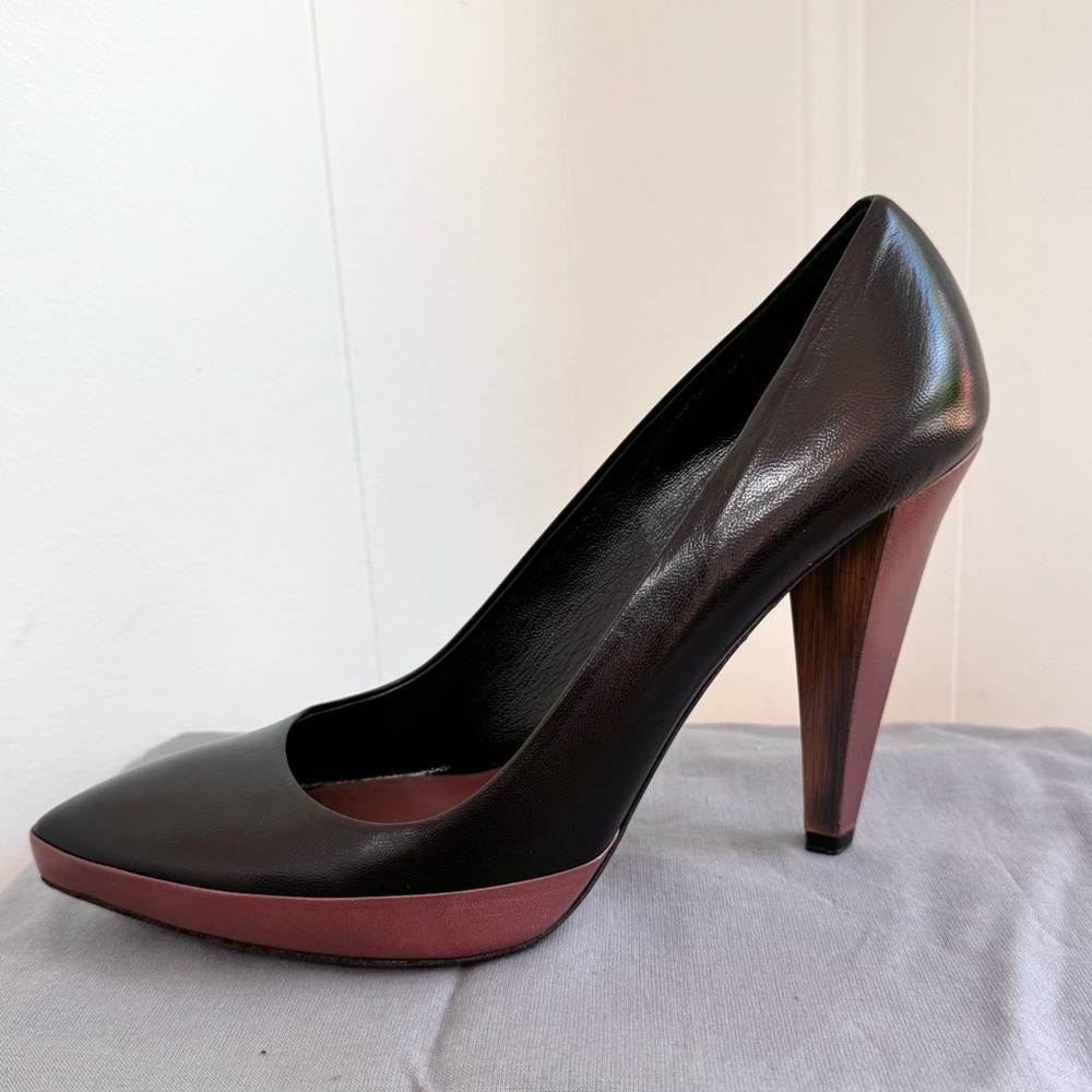 Miu Miu Bicolor Pumps Shoes Calzature Donna Capretto Goatskin 38.5 8.5 Box